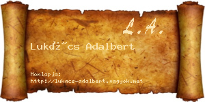 Lukács Adalbert névjegykártya